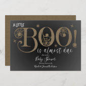 BOO Brown Rustic Elegant Baby Shower Einladung (Vorne/Hinten)