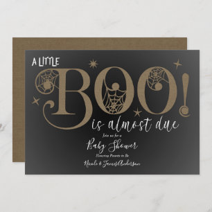 BOO Brown Rustic Elegant Baby Shower Einladung