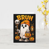 Boo Bruh Ghost Halloween Niedlich Ghost Trick oder Karte (Gelbe Blume)