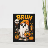 Boo Bruh Ghost Halloween Niedlich Ghost Trick oder Karte (Vorderseite)