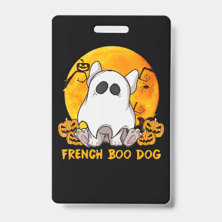 Boo Bulldog mit Pumpkin Spione und Mond Ausweis