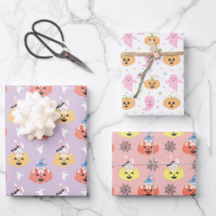 Boo Bunny Halloween Wrapping Paper Sheets Set 3 Geschenkpapier Set