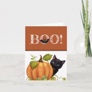 Boo Cat Halloween geklappt Danke Karte