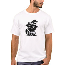 BOO Cat Halloween T - Shirt | Niedliche Spooky Typ