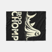 Boo chomp – lustiger Geist-Hai Halloween Retro Fleecedecke (Vorderseite (Horizontal))