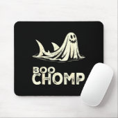 Boo chomp – lustiger Geist-Hai Halloween Retro  Mousepad (Mit Mouse)