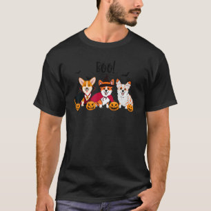 Boo Corgi Mummy Hexe Dog Pet Animal Halloween Cos T-Shirt