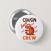 Boo Cousin Crew Halloween Dinosaurier Spooky Kostü Button (Vorne & Hinten)