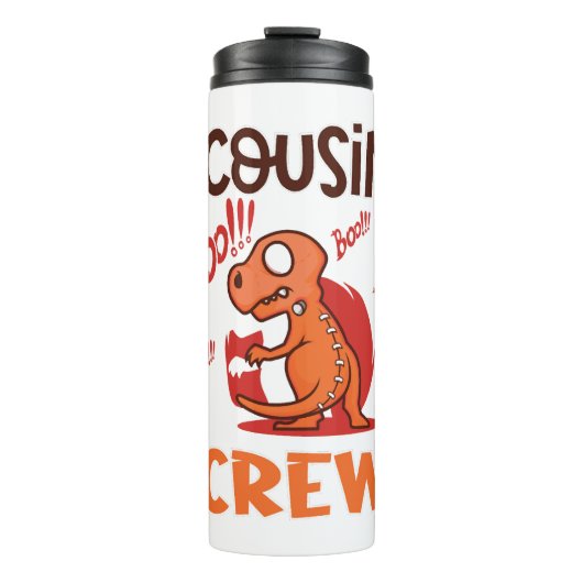 Boo Cousin Crew Halloween Dinosaurier Spooky Kostü Thermosbecher (Vorderseite)