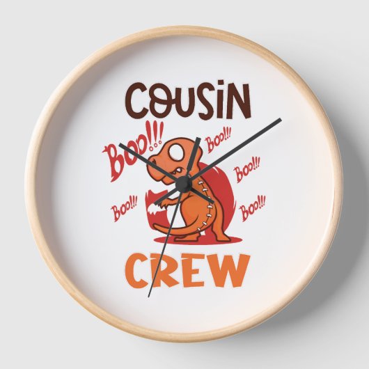 Boo Cousin Crew Halloween Dinosaurier Spooky Kostü Uhr (Vorderseite)