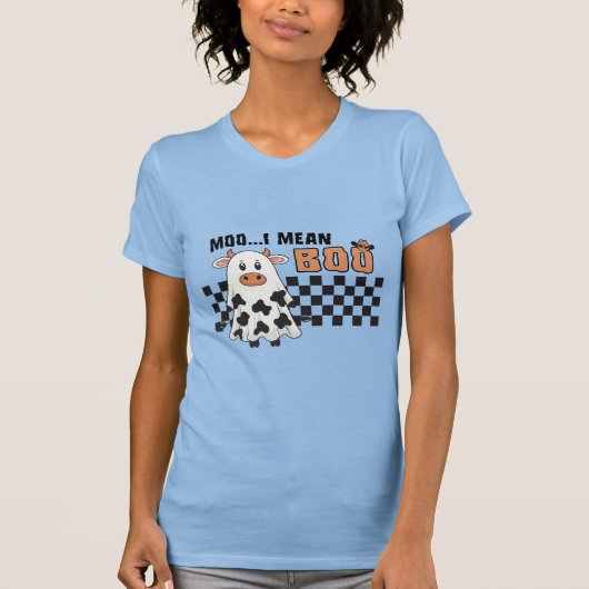 Boo Cow Halloween Ghost-Kostüm T-Shirt (Vorderseite)