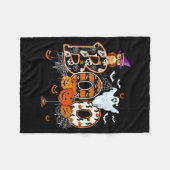 Boo Creepy Owl Pumpkin Ghost Halloween Men Women K Fleecedecke (Vorderseite (Horizontal))