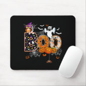 Boo Creepy Owl Pumpkin Ghost Halloween Men Women K Mousepad (Mit Mouse)
