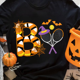 Boo Creepy Tennis Halloween Pumpkin Tennis Ball T-Shirt