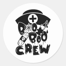 Boo-Crew-Aufkleber Runder Aufkleber