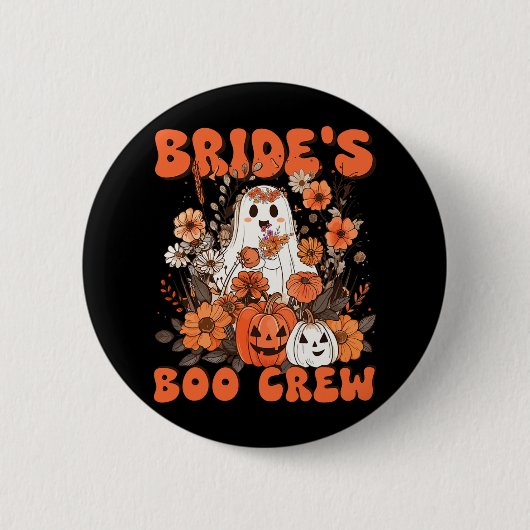 Boo Crew Bloral Ghost Chelorette Wedding H Button (Vorderseite)