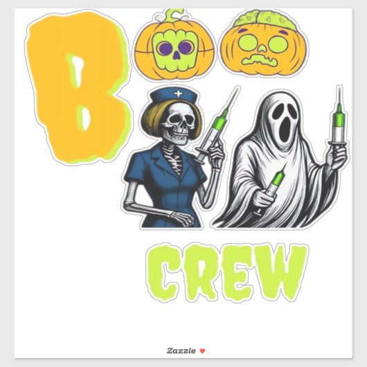 Boo Crew Classic T-Shirt Aufkleber (Blatt)