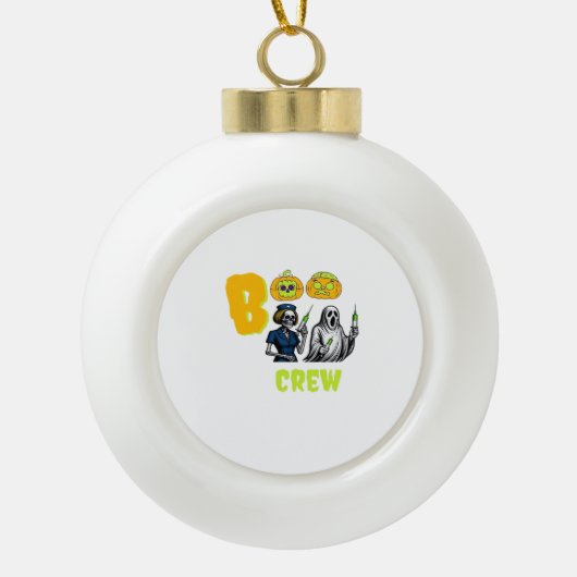 Boo Crew Classic T - Shirt Keramik Kugel-Ornament (Vorderseite)