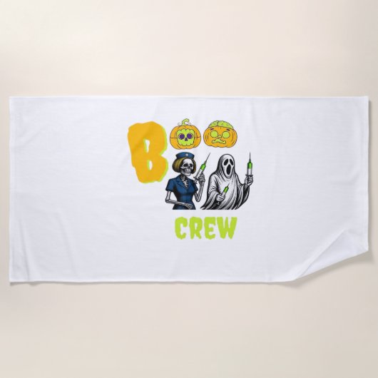 Boo Crew Classic T - Shirt Strandtuch (Vorderseite)
