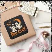 Boo Crew | ExDesigner | Halloween Quadratischer Aufkleber