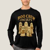 Boo Crew Fakultät Niedlich Ghost Lehrer Halloween Tri-Blend Shirt (Vorderseite)