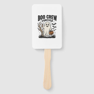 Boo Crew Forever Vintage Geist Halloween-Shirt Des Fächer