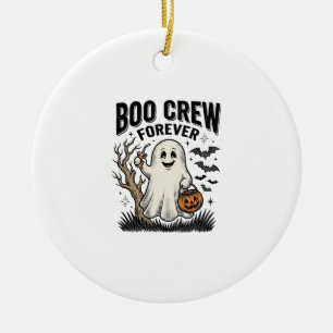 Boo Crew Forever Vintage Geist Halloween-Shirt Des Keramik Ornament