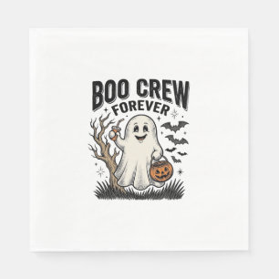 Boo Crew Forever Vintage Geist Halloween-Shirt Des Serviette