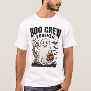 Boo Crew Forever Vintage Geist Halloween-Shirt Des T-Shirt