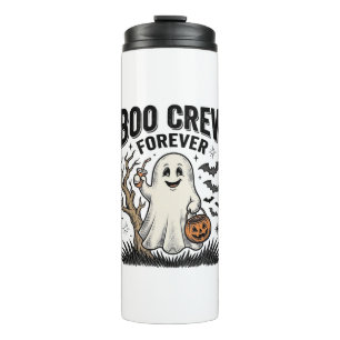 Boo Crew Forever Vintage Geist Halloween-Shirt Des Thermosbecher