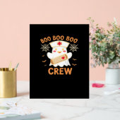 Boo Crew Funny Ghost Spooky Halloween Nurse T-Shir Acrylschild (Hochzeit)