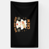 Boo Crew Funny Ghost Spooky Halloween Nurse T-Shir Banner (Vertikal)