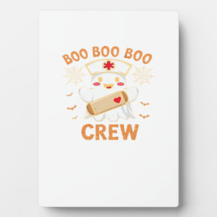 Boo Crew Funny Ghost Spooky Halloween Nurse T-Shir Fotoplatte