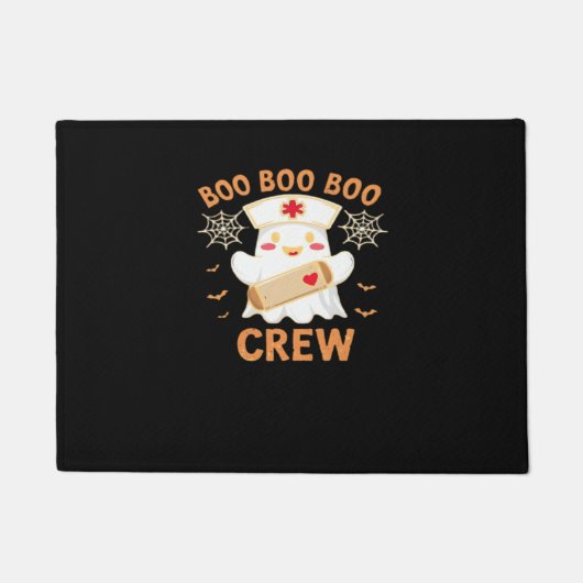 Boo Crew Funny Ghost Spooky Halloween Nurse T-Shir Fußmatte (Vorderseite)
