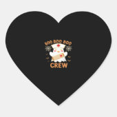 Boo Crew Funny Ghost Spooky Halloween Nurse T-Shir Herz-Aufkleber (Vorderseite)