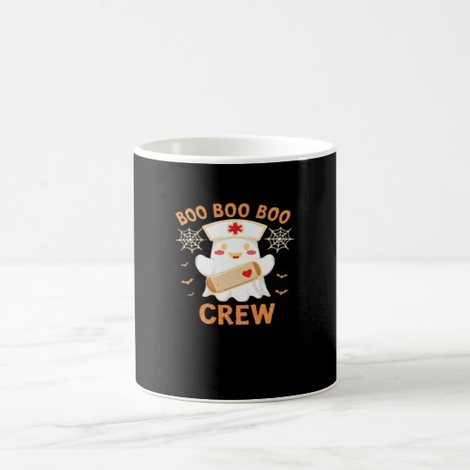 Boo Crew Funny Ghost Spooky Halloween Nurse T-Shir Kaffeetasse (Mittel)