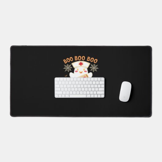 Boo Crew Funny Ghost Spooky Halloween Nurse T-Shir Schreibtischunterlage (Tastatur & Maus)