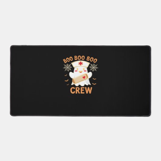 Boo Crew Funny Ghost Spooky Halloween Nurse T-Shir Schreibtischunterlage (Vorderseite)