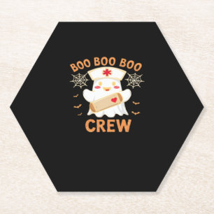 Boo Crew Funny Ghost Spooky Halloween Nurse T-Shir Untersetzer
