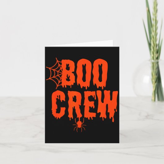 Boo Crew Funny Halloween Shirt For Group Costume F Karte (Vorderseite)