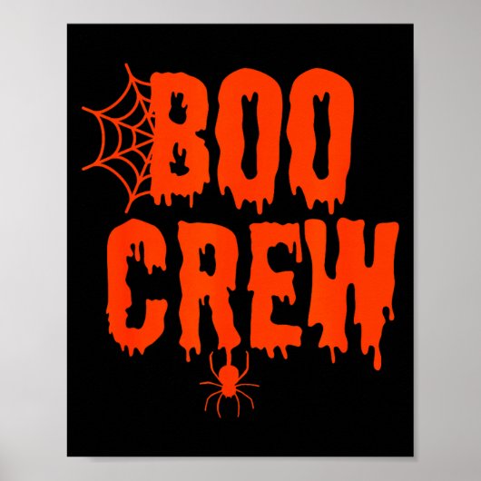 Boo Crew Funny Halloween Shirt For Group Costume F Poster (Vorne)