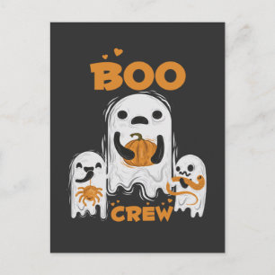 Boo Crew Geist Halloween Postkarte