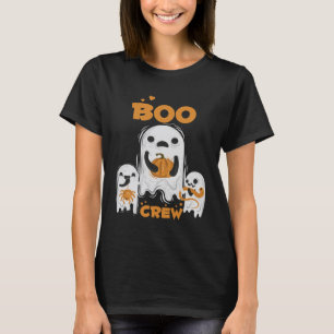 Boo Crew Geist Halloween T-Shirt für Damen