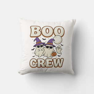 Boo Crew Geist Halloween Vintage Vektor Design_1 Kissen