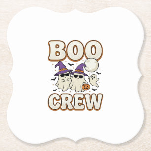 Boo Crew Geist Halloween Vintage Vektor Design_1 Untersetzer