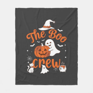 Boo Crew Geist-Kürbis Weiße Katze Hexenhut Fleecedecke