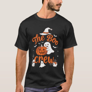 Boo Crew Geist-Kürbis Weiße Katze Hexenhut T-Shirt