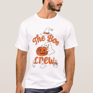 Boo-Crew-Geister-Kürbis-weiße-Katze-Hexenhut T-Shirt
