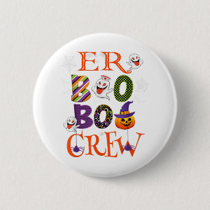 Boo Crew Ghost Doktor Paramedic Nurse Halloween Button