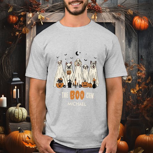 BOO Crew Ghost-Hunde personalisieren Matching Hall T-Shirt